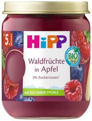 Hipp Organic Forest fruits in apples, 160G, pack of 6 (6X160 grams) Mother and Child Naty Shop