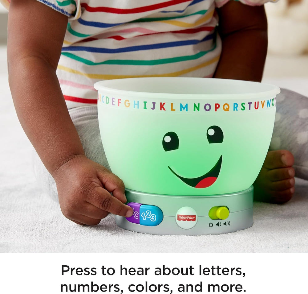 Fisher-Price Laugh & Learn jucărie de învățare pentru copii, bol de amestecare a culorilor magice cu muzică și lumini pentru copii cu vârsta de peste 6 luni, GJW20 Jucarii Bebe Naty Shop