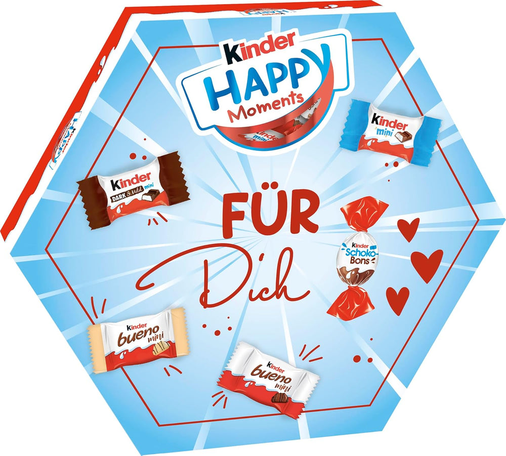 kinder Happy Moments Mini Mix - Valentine's Day gift for him and her - For socializing and sharing with friends and family - 161g