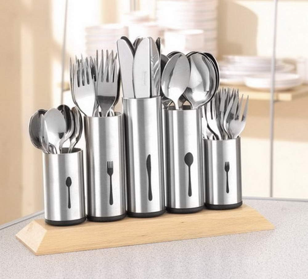 Stainless Steel Cutlery Holder, 1 Pack, Silver Naty Shop Kitchen