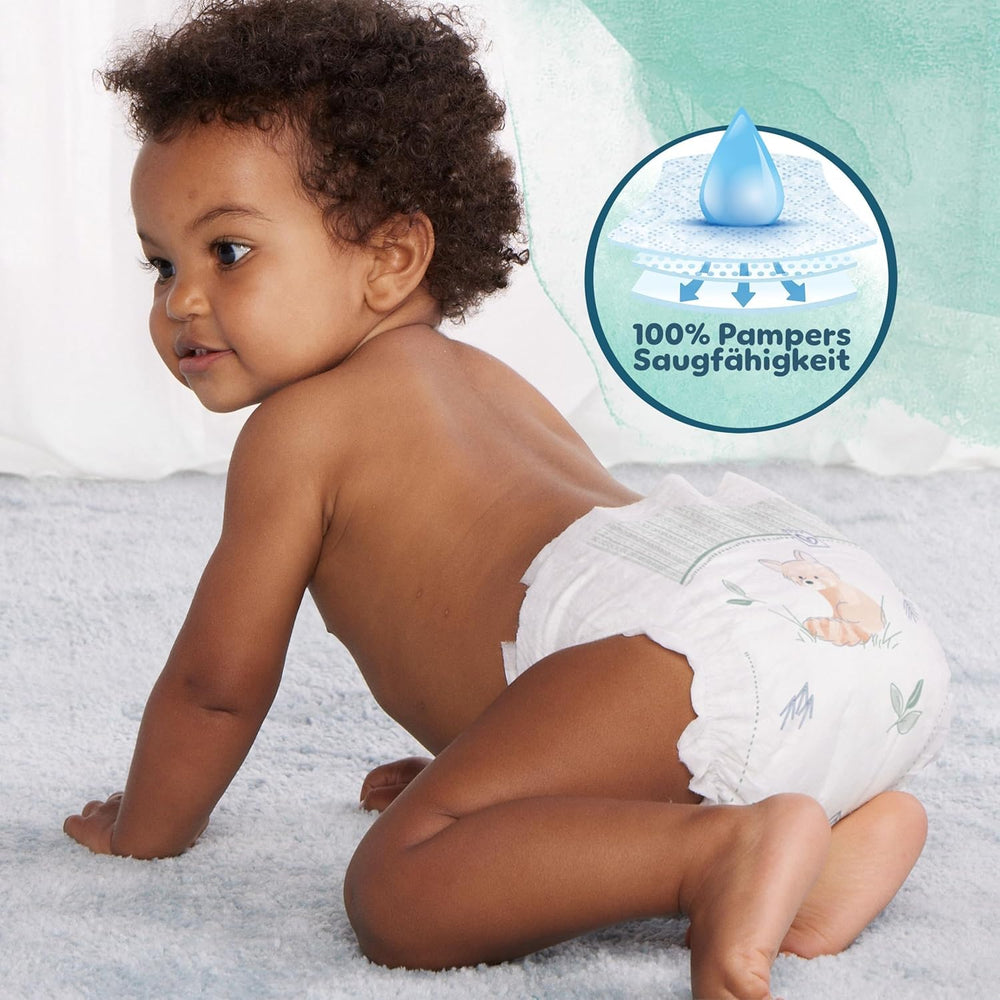 Pampers Harmony diapers size 1, 180 diapers, 2kg-5kg, gentle skin protection with 100% Pampers protection