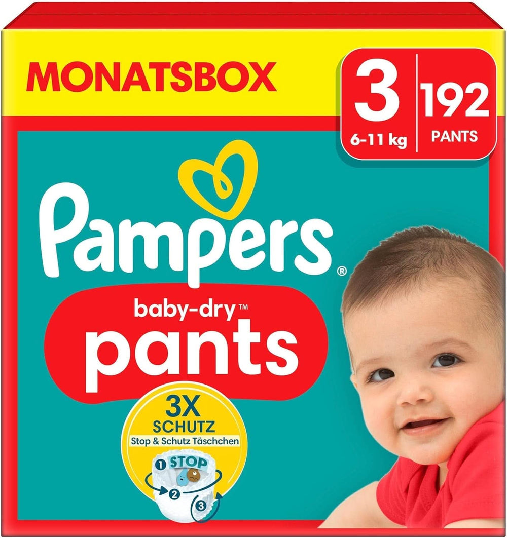 Pampers Windeln Pants Größe 5 Baby-Dry, 160 Windeln, 12Kg-17Kg, 360° Fit Hilft, Auslaufen Zu Verhindern Mother and Child Naty Shop 3 (192 pcs) New