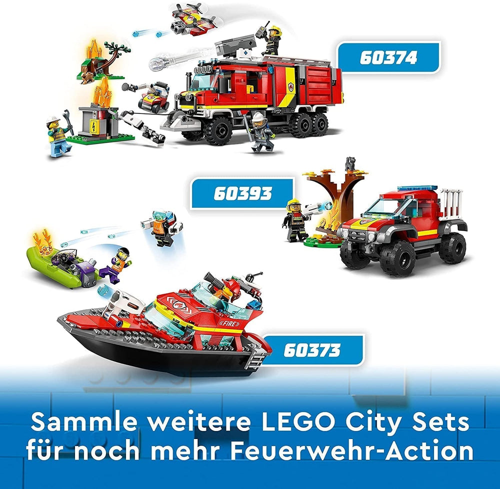 LEGO 60374 City Fire Brigade Command Vehicle Modern Fire Truck Toy with Fire Fighting Drones Figures for Kids Building Sets Besuche den LEGO-Store