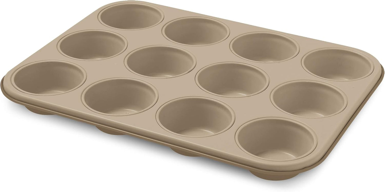 Blackstone Kuchenform 12 Muffins, Stahl, Schwarz/Grau Stein, 6 Einheiten Molds and baking trays Naty Shop 12 Muffins Line Gold Elegance