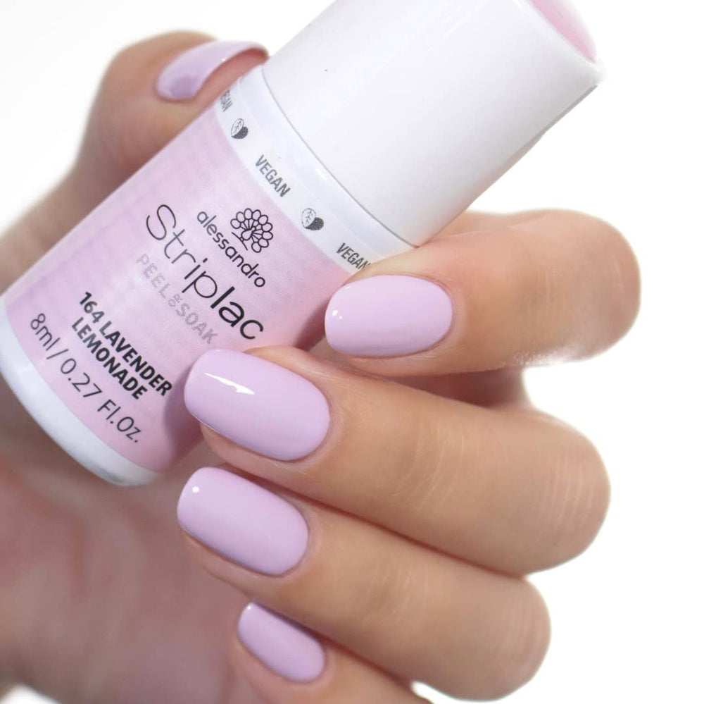 UV nail polish alessandro Striplac Lavender Lemonade – Delicate and long-lasting – Easy removal thanks to the removal technology – Vegan and cruelty-free – 8 ml