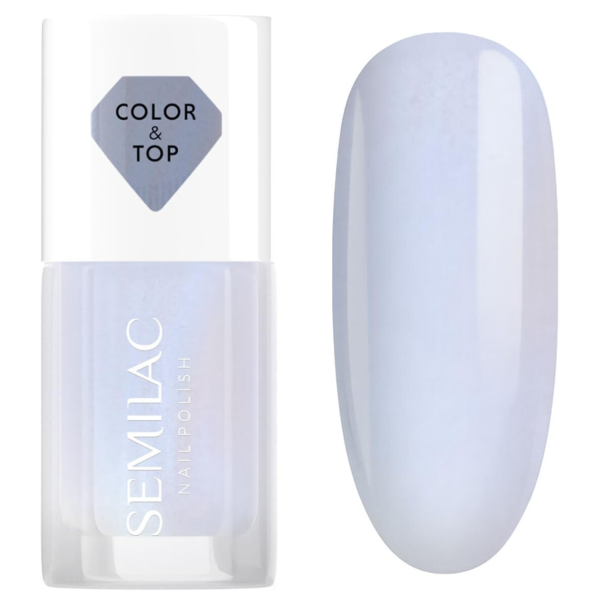 Nail polish Semilac Top Classic BLUE HOLO GLAZED 7 ml