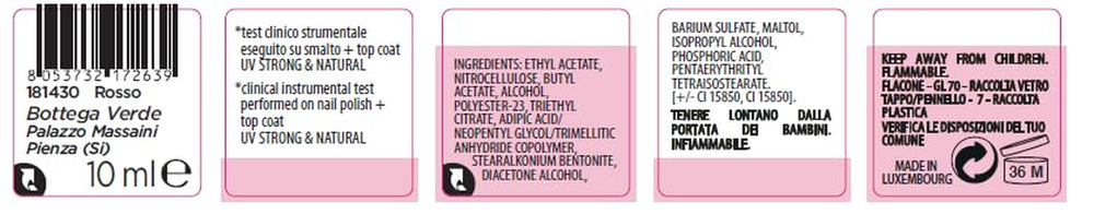 Nail polish 10ml, red, lasts 7 days