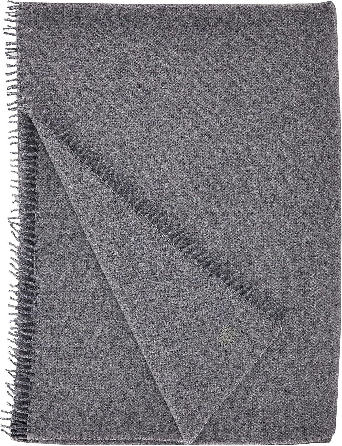 Must Relax Blanket - Wool blanket - High quality pure new wool plaid with fringes - 130X190 Cm - 310 Rose - From "Zoeppritz since 1828" Beds and Blankets 'zoeppritz since 1828' 940 Medium gray Mel. 130X190cm