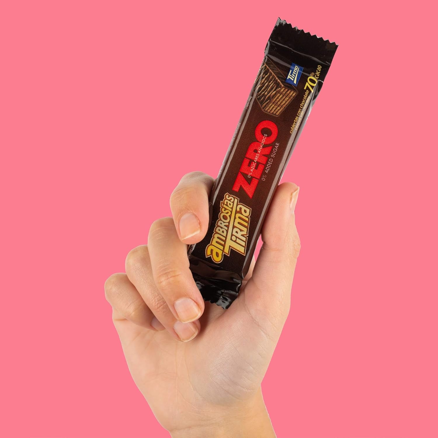 Waffles with dark chocolate Tirma 70% cocoa | No added sugar | Suitable for keto diets | Low carb | For diabetics Chocolate Wafers Multi Pack | 3 pieces | 64.5 g