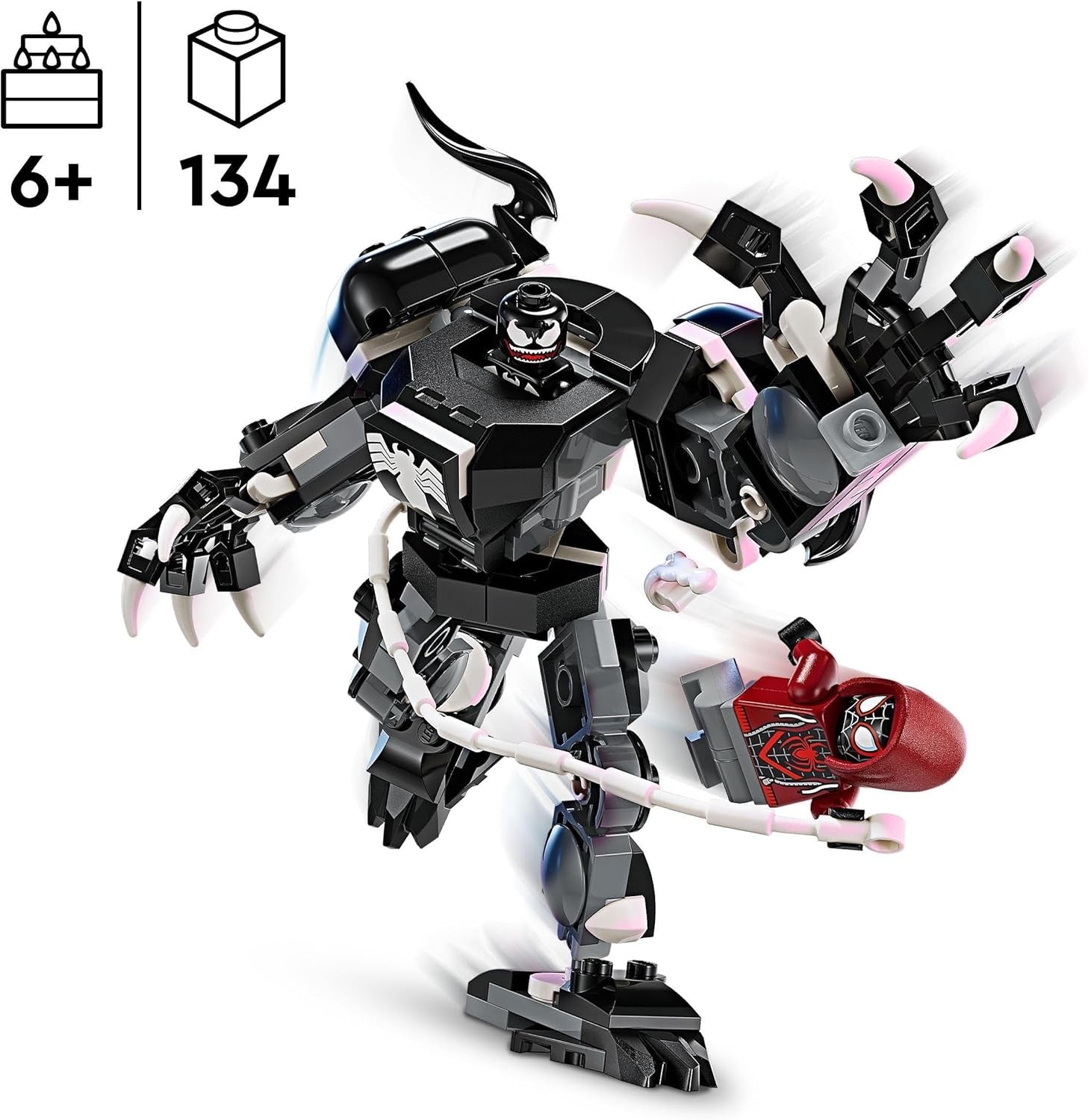 LEGO Marvel Venom Mech Vs. Miles Morales Movable Action Figures for Kids Spider-Man Set with Superhero Duel Mini Figures Toy Gift for Boys and Girls 6 Years Old 76276 Building Sets Besuche den LEGO-Store