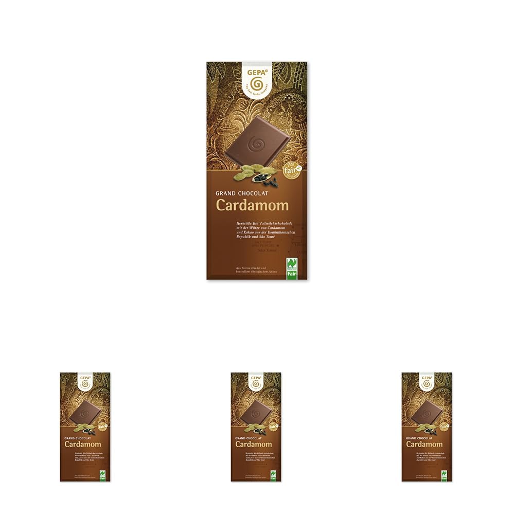 Cardamom organic, 38% cacao, pachet de 100 g