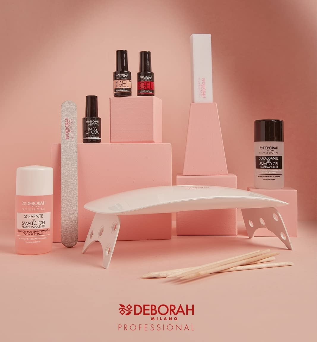 Milano Professional Nail Lacquer, halbpermanent, Nr. 32 Rose Crepe, Plumping-Effekt, langanhaltend, verleiht intensive und glänzene Nägel, 4.5 ml
