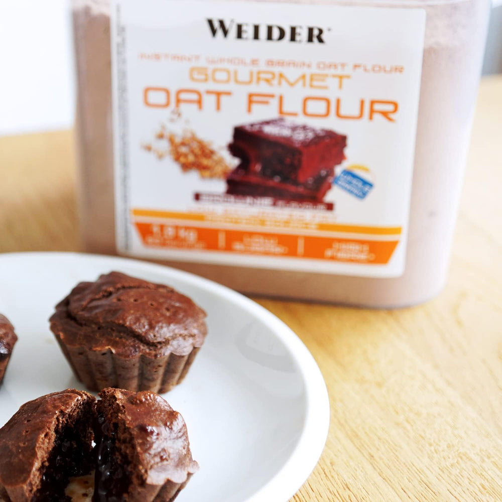 Weider Gourmet Oatmeal (1.9 kg) brownie flavor. Whole grain oatmeal. Low sugar protein source.