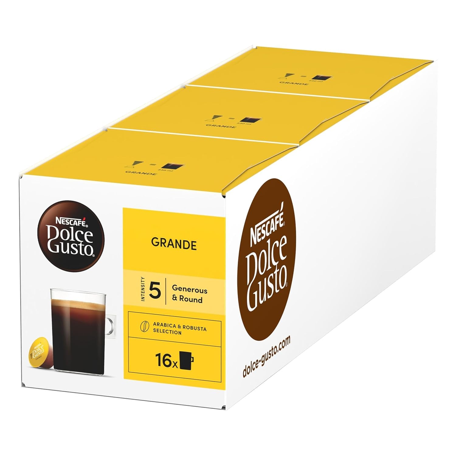 NESCAFÉ DOLCE GUSTO Grande Kaffeekapseln 3er Pack (3 x 16 Kapseln)