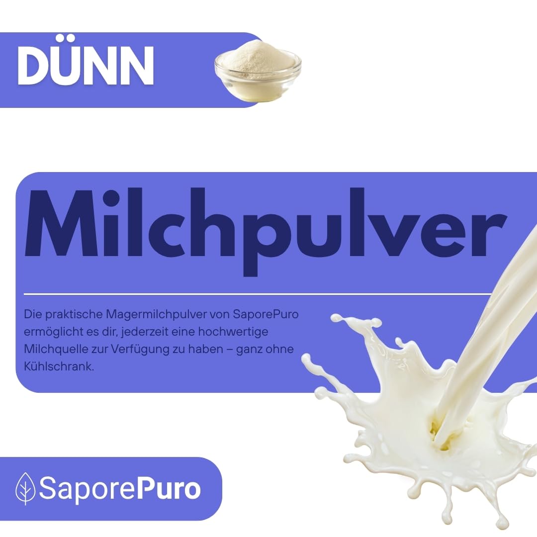 SaporePuro skummjölk 1 kg - Glutenfri med hög löslighet