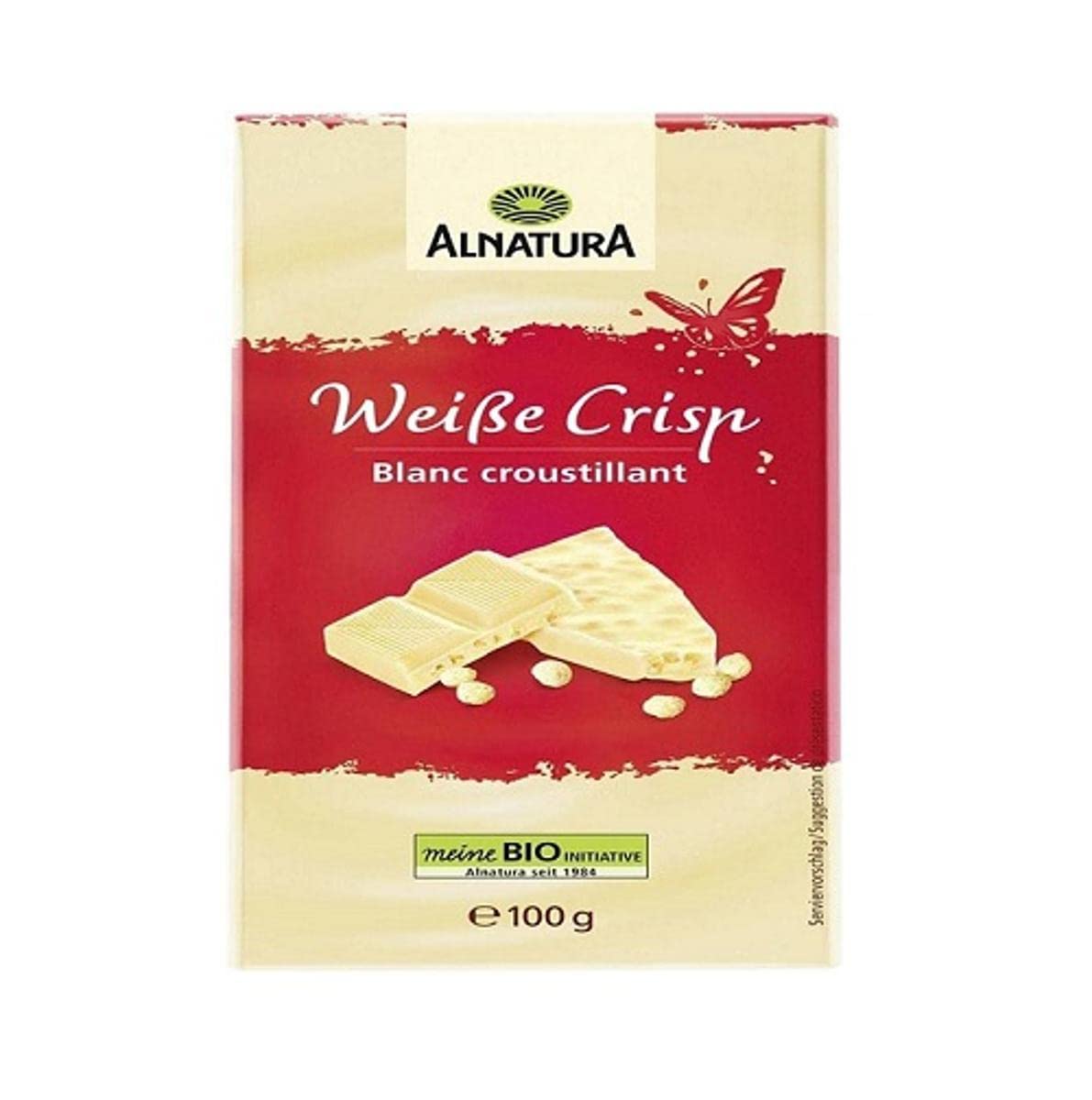 Alnatu Ciocolată Albă Crocantă - Ciocolată Albă Cu Bile Crocante De Orez Fără Lecitină Adăugată
