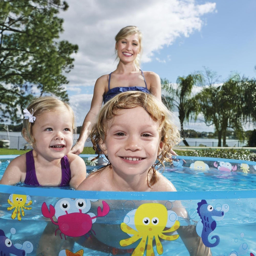 Children's pool Bestway FillN Fun, Sparking Sea, 122 x 25 cm, BW55028, Multicolor, 122 x 122 x 25 cm