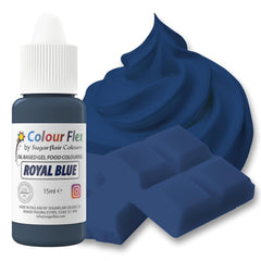 Colorant alimentar pe bază de ulei Sugarflair Colourflex, albastru regal, colorant alimentar lichid foarte concentrat, colorant alimentar pentru cremă de unt, ciocolată, aluat, fondant, glazură și multe altele - 15 ml