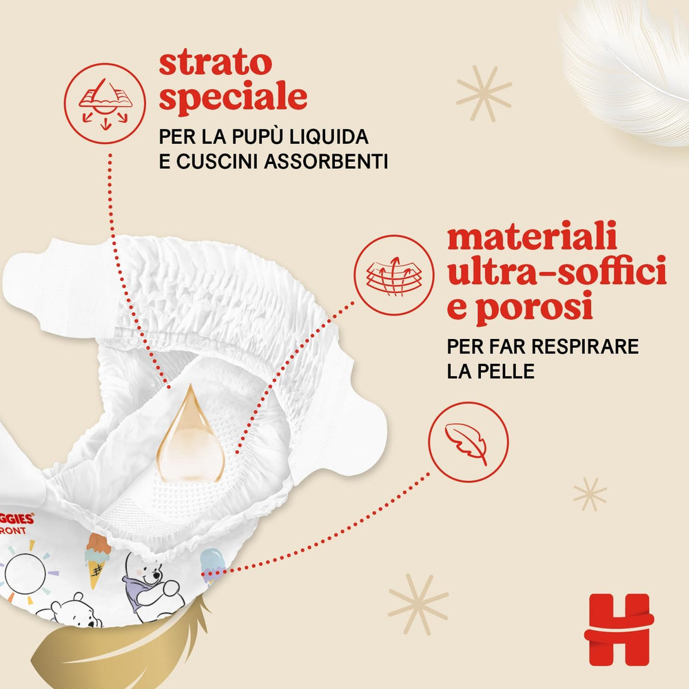 Huggies Extra Care diapers, size 3 (6-10 kg), 2 packs of 40 diapers