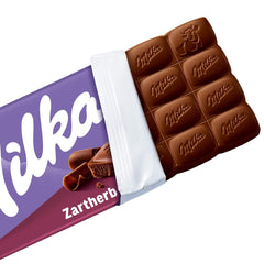 Milka Zartherb - alpine dark milk chocolate with a delicate hint of cocoa in a multipack - 25 x 90g