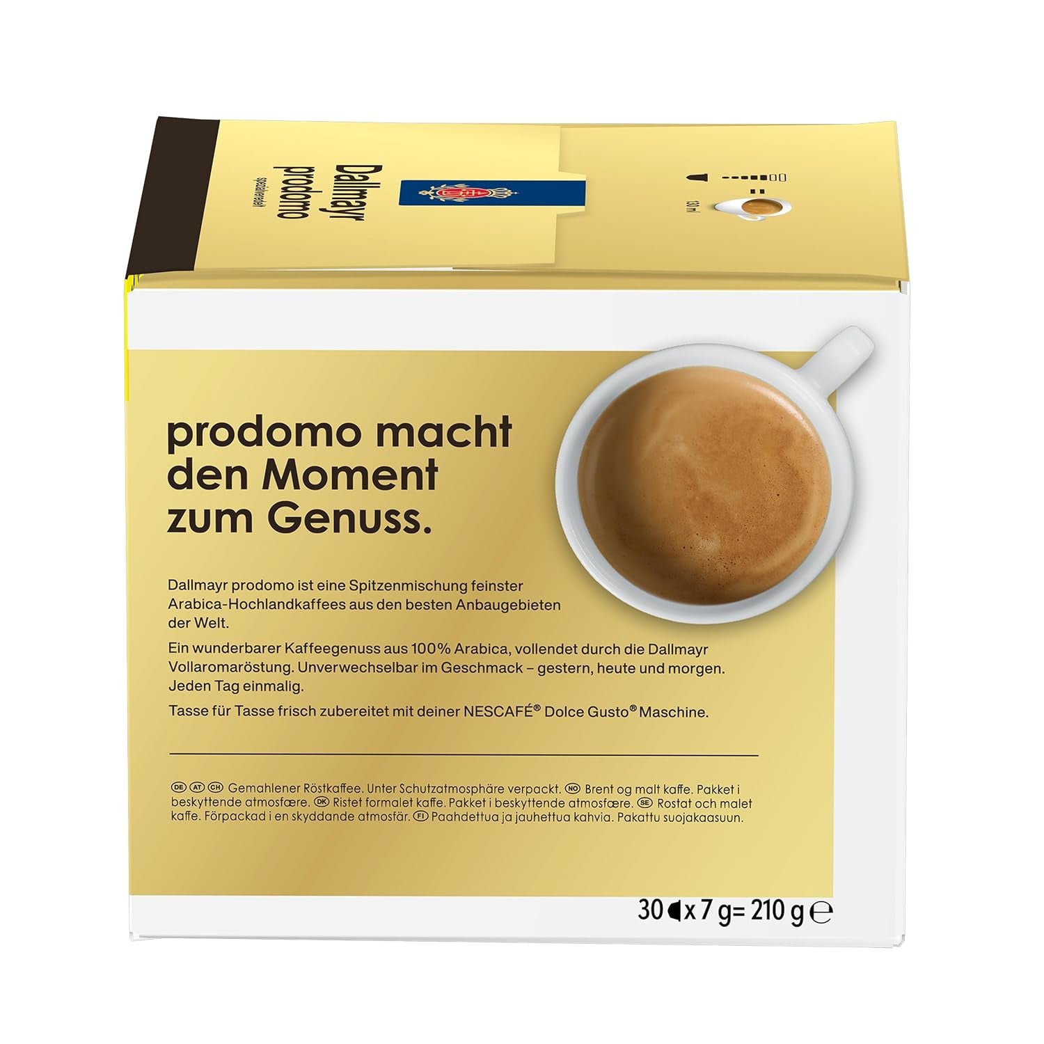 NESCAFÉ DOLCE GUSTO DALLMAYR prodomo Kaffeekapseln 3er Vorratspack (3 x 30 Kapseln)