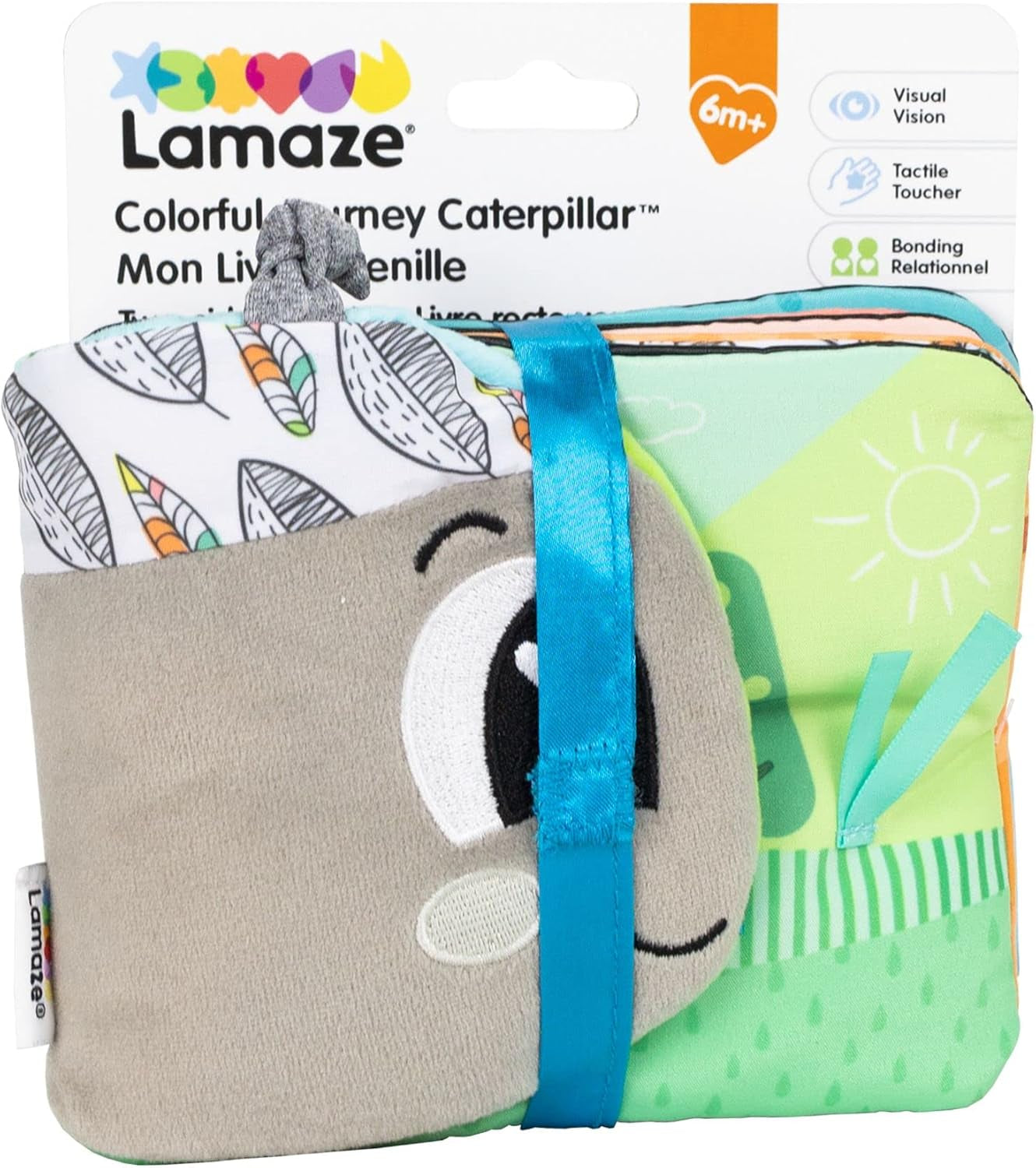 Lamaze Călătorie cu omizi colorate, jucărie pentru nou-născuți, jucărie senzorială pentru bebeluși cu culori și sunete, jucărie de dezvoltare pentru băieți și fete de la 6 luni, L27463 Jucarii Bebe Naty Shop