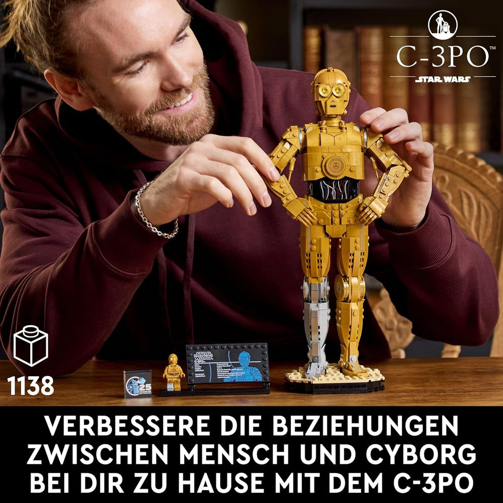 LEGO Star Wars C-3PO B, Buildable Droid, Model to Collect, Build and Display, Nostalgic Gift Idea for Adults and Fans, Collector's Piece, Fantasy Playset 75398 Building Sets Besuche den LEGO-Store