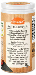 Ostmann Gewürze - Hackfleisch Gewürzsalz | Gewürz für Hackfleisch, Buletten oder Cevapcici | 60 g in Streudose