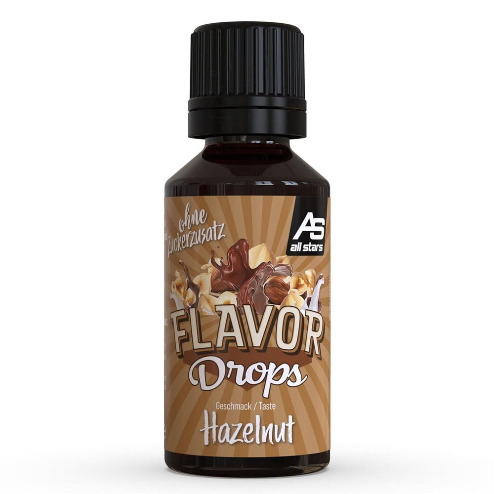 ALL STARS Flavor Drops, Flavored drops without added sugar and without calories - Sweetness and flavor for food, 30 ml Sweeteners Naty Shop Hazelnut 30 ml