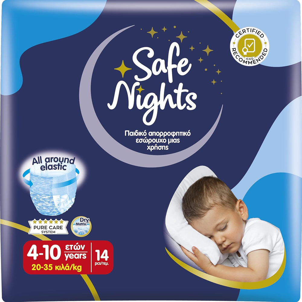 Safe Nights Boy, night pants for ages 8-16 years (30-50 kg), 84 pieces