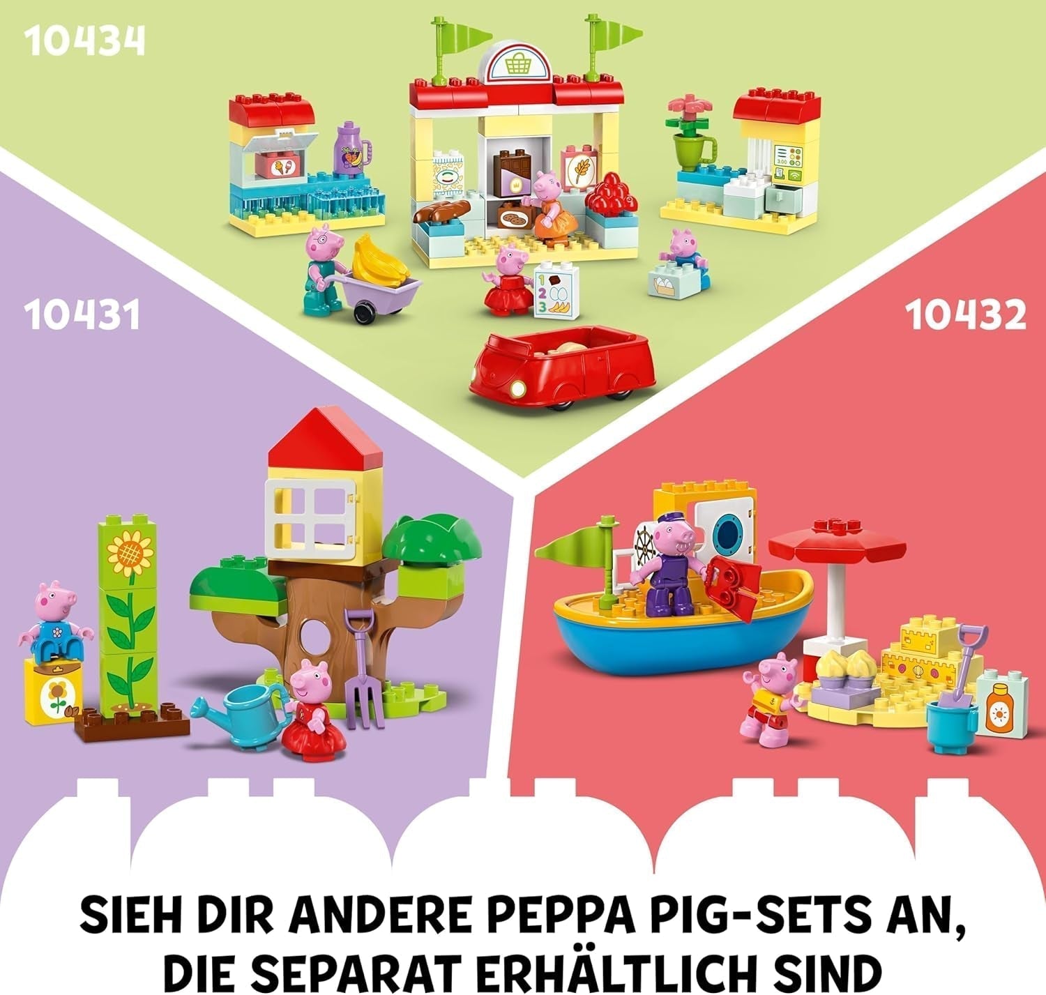 LEGO DUPLO Peppa's Birthday House: Creative 3-figure toy, build and rebuild toy house for 2-year-olds, boys and girls, promotes dexterity 10433 Building sets Besuche den LEGO-Store