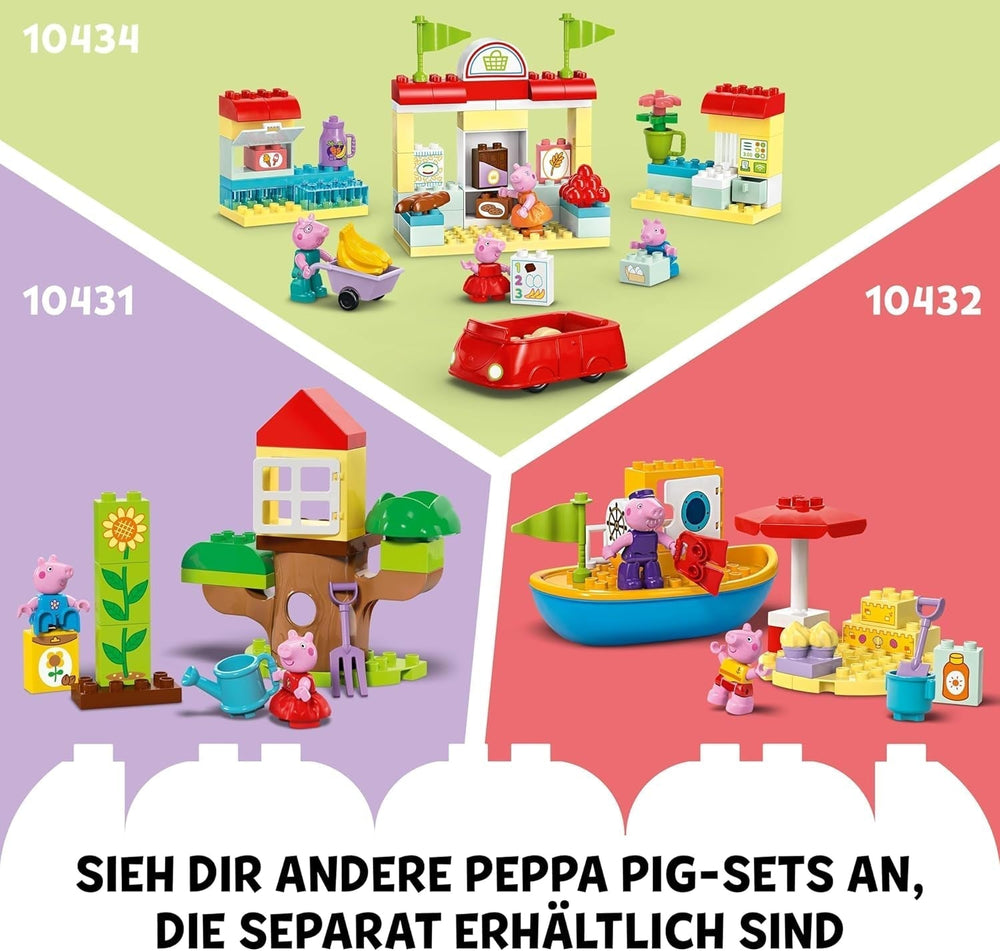 LEGO DUPLO Peppa's Birthday House: Creative 3-figure toy, build and rebuild toy house for 2-year-olds, boys and girls, promotes dexterity 10433 Building sets Besuche den LEGO-Store