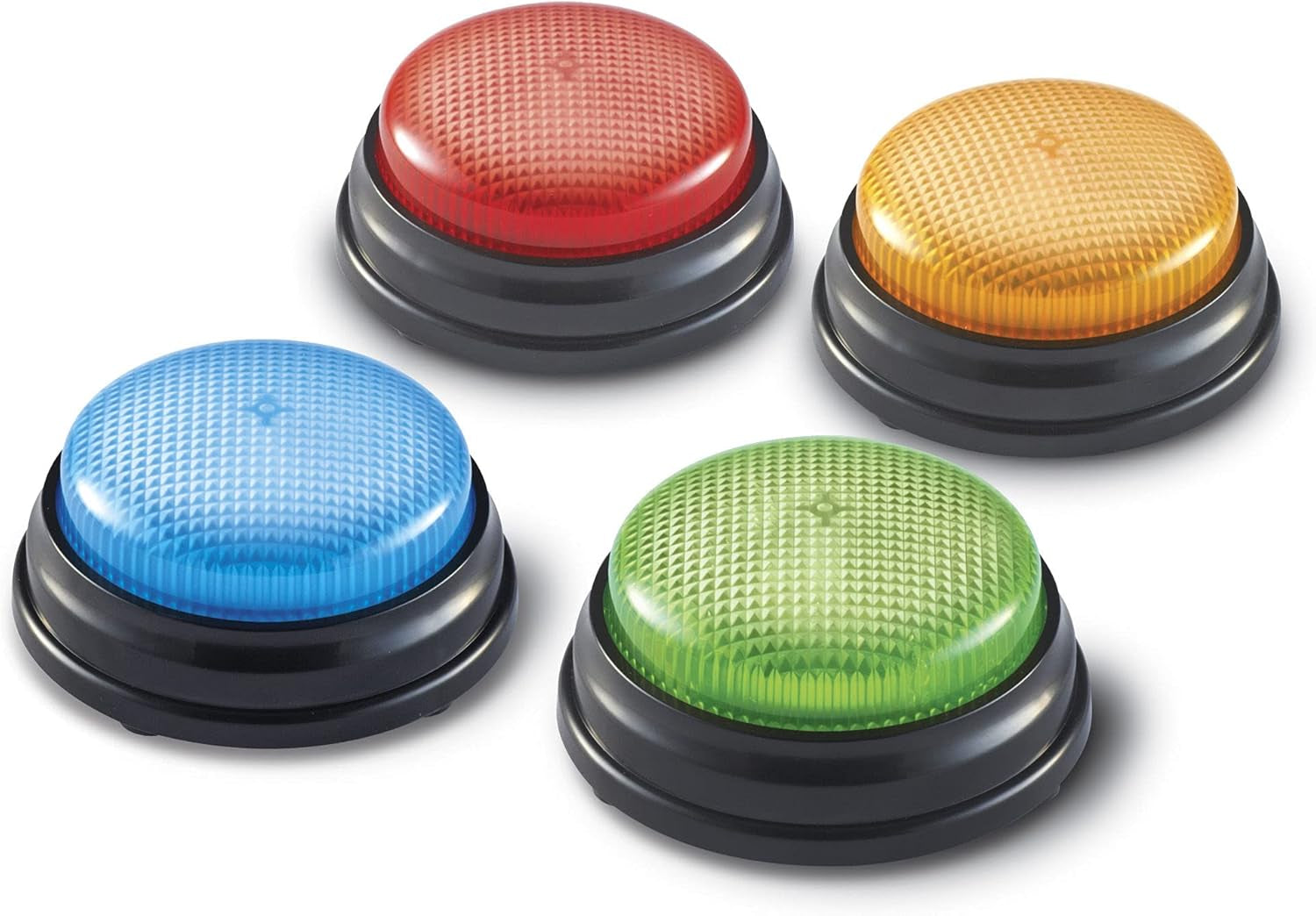 Learning Resources Light & Sound Buzzer jocuri educaționale de la 3 ani Jucărie de întrebări pentru copii cu 4 sunete diferite pentru serile de jocuri și sălile de clasă Jucarii Bebe Naty Shop