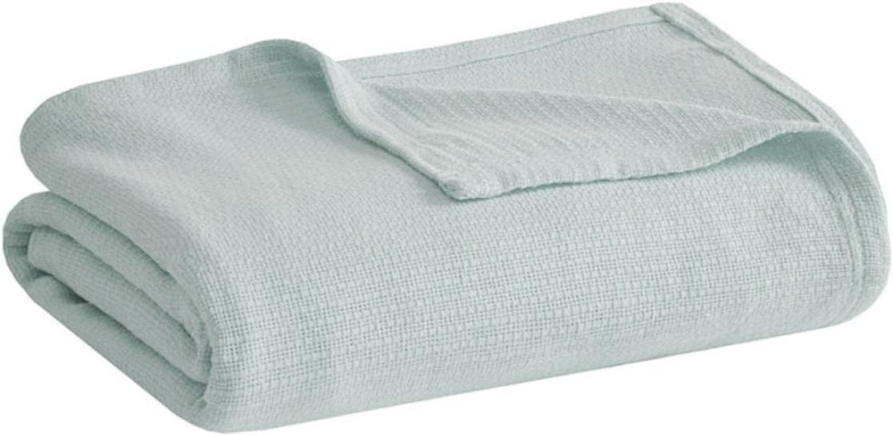 Madison Park Freshspun Wicker Twin Gray Cotton Blanket Beds and Duvets Madison Park Blue Full/Queen