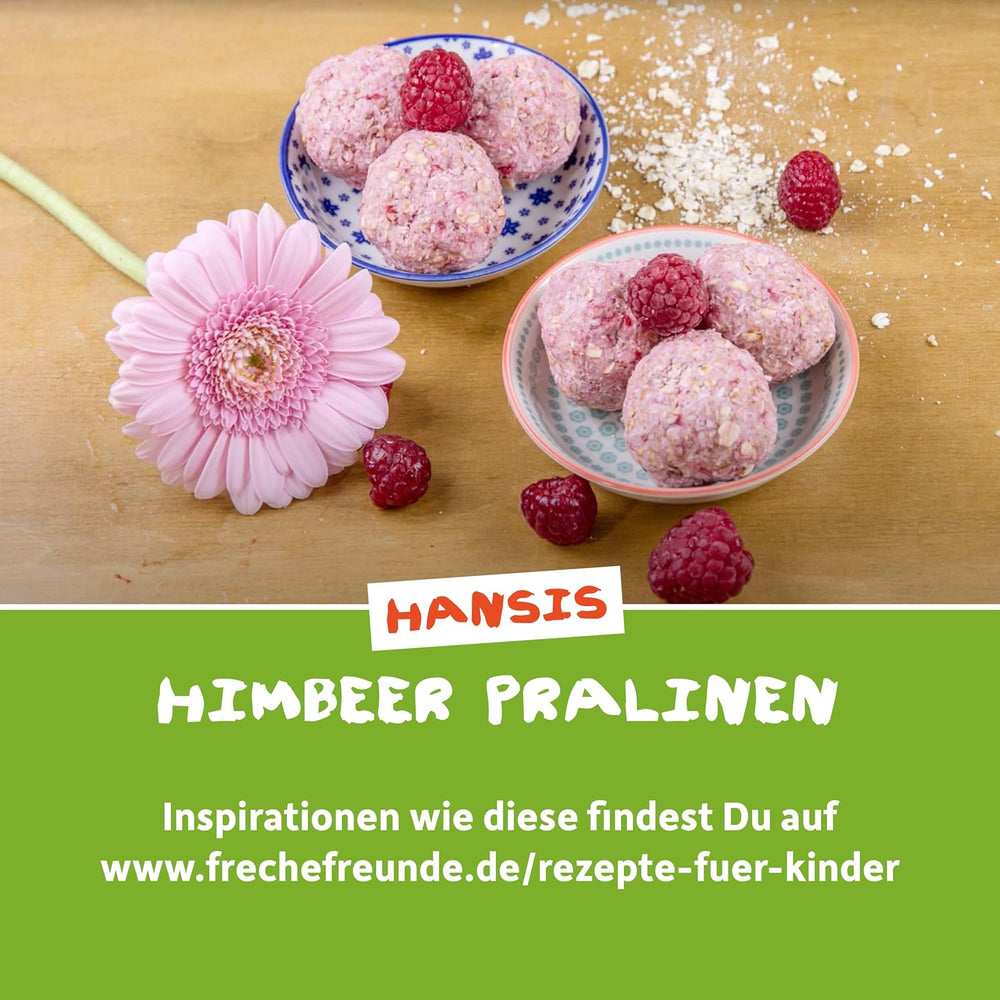 FRECHE FREUNDE Organic Fruit Jellies, Apple, Raspberry and Rice Lollipops, Fruity Sweet Snack for Kids, Gluten Free, Vegan, Pack of 20 (20 x 30g)