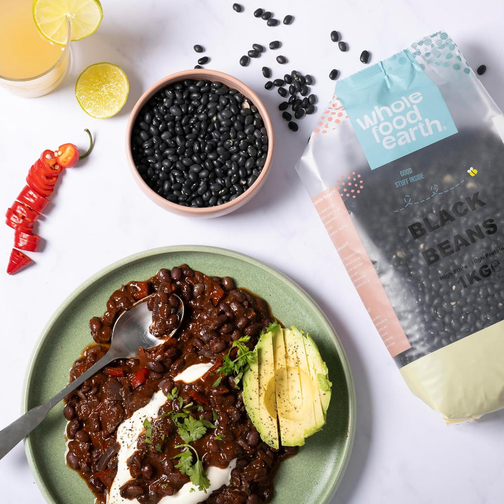 Black beans Wholefood Earth 1 kg non-GMO Natural high in fiber high in protein