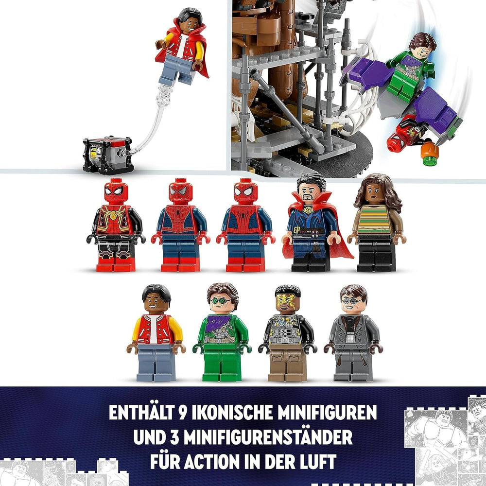 LEGO 76261 Marvel Spider-Man's Big Showdown, Spider-Man: No Way Home set with 3 minifigures Peter Parker plus Green Goblin, Electro, Sandman, Ned, Doctor Strange and MJ, collectible model Building sets Besuche den LEGO-Store