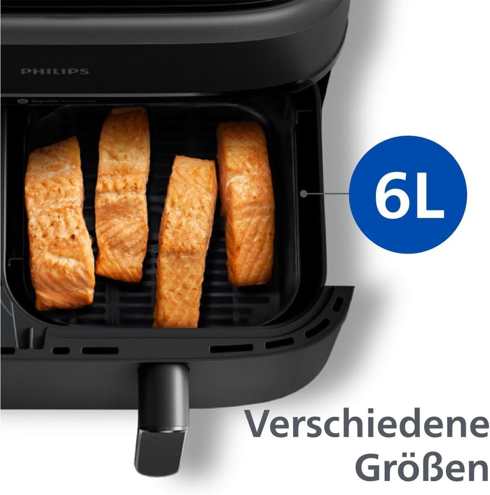 Philips Dual Basket Airfryer 3000 Series with breakfast set, 9 liters, 2 drawers Home Appliances Naty Shop