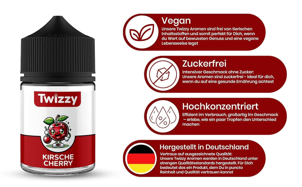 Twizzy Cherry food flavor - 60 ml - Intense flavor - Ideal for baking Aromas Naty Shop