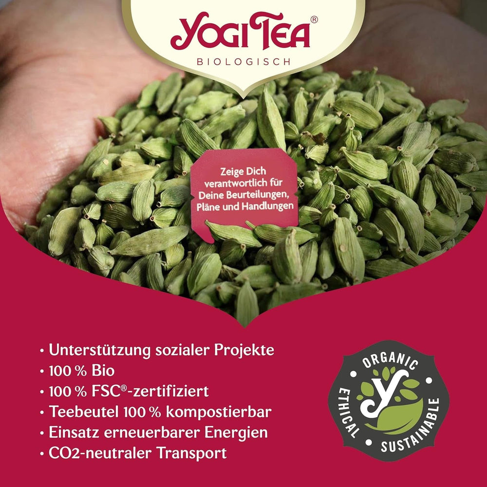 Yogi Tea - Ceai verde Matcha cu lămâie, ceai ayurvedic verde din plante organice, amestec de ceai verde, Matcha, lemongrass și lămâie verde, Yogi Tea pachet de 6, 6X17 pliculețe (102 pliculețe de ceai în total)