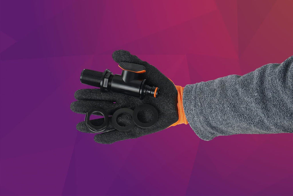 Racord rezervor cu robinet de închidere, filet exterior 26,44 mm, conector rapid 3/4", racord butoi de ploaie, butoi de ploaie, butoaie cu apă, 1 bucată