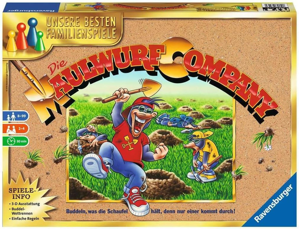 Ravensburger 26423 - The Mole Company - Joc de familie pentru adulți și copii cu vârsta de 8 ani și peste, ideal pentru seri de jocuri cu prietenii sau familia, pentru 1-4 jucători