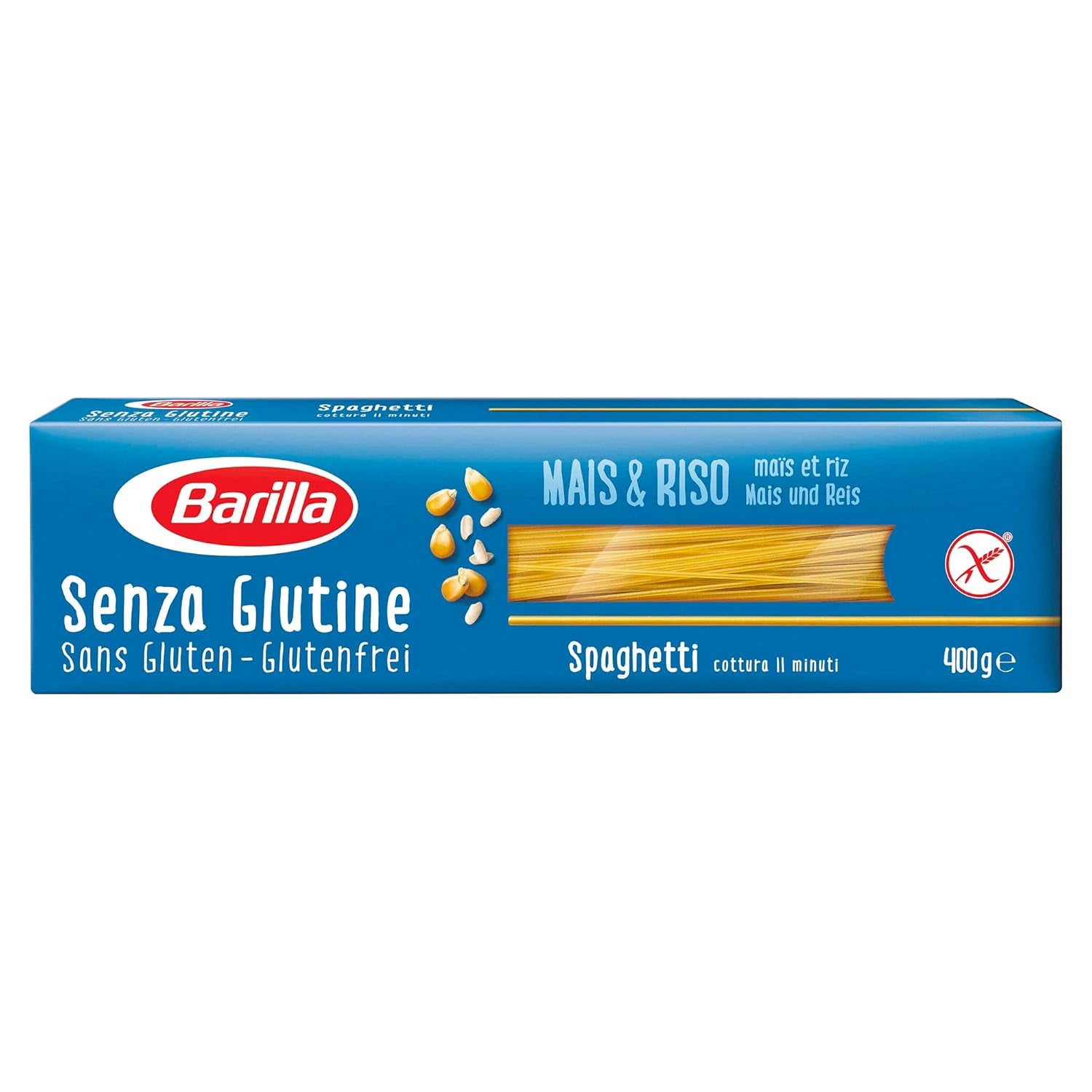 Gluten-free Barilla spaghetti no. 5, delicious corn and rice dishes – perfect for people with celiac disease or gluten intolerance 400g