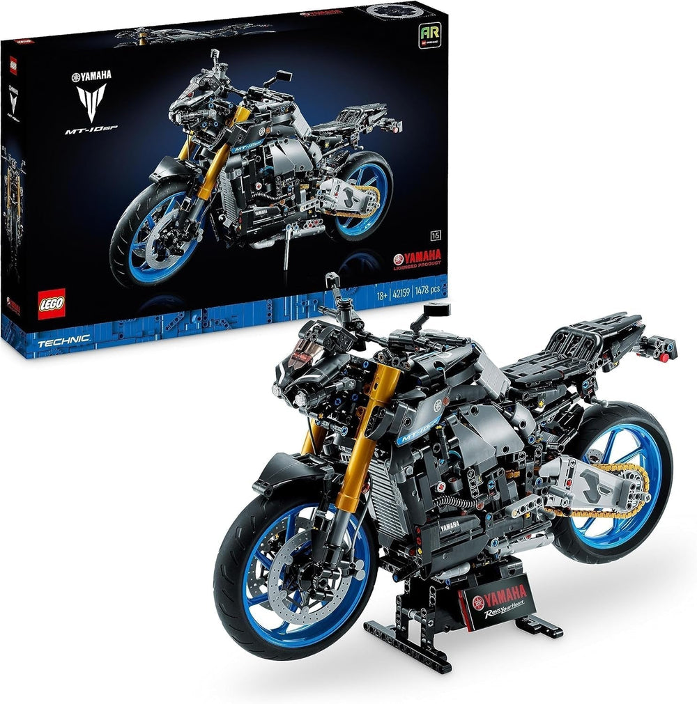 LEGO 42159 Technic Yamaha MT-10 SP Motorcycle Model Kit for Adults, Authentic 4-Cylinder Engine Vehicle Model, Functional Steering and Ar App, Gift for Men and Women Building Kits Besuche den LEGO-Store Technic Yamaha