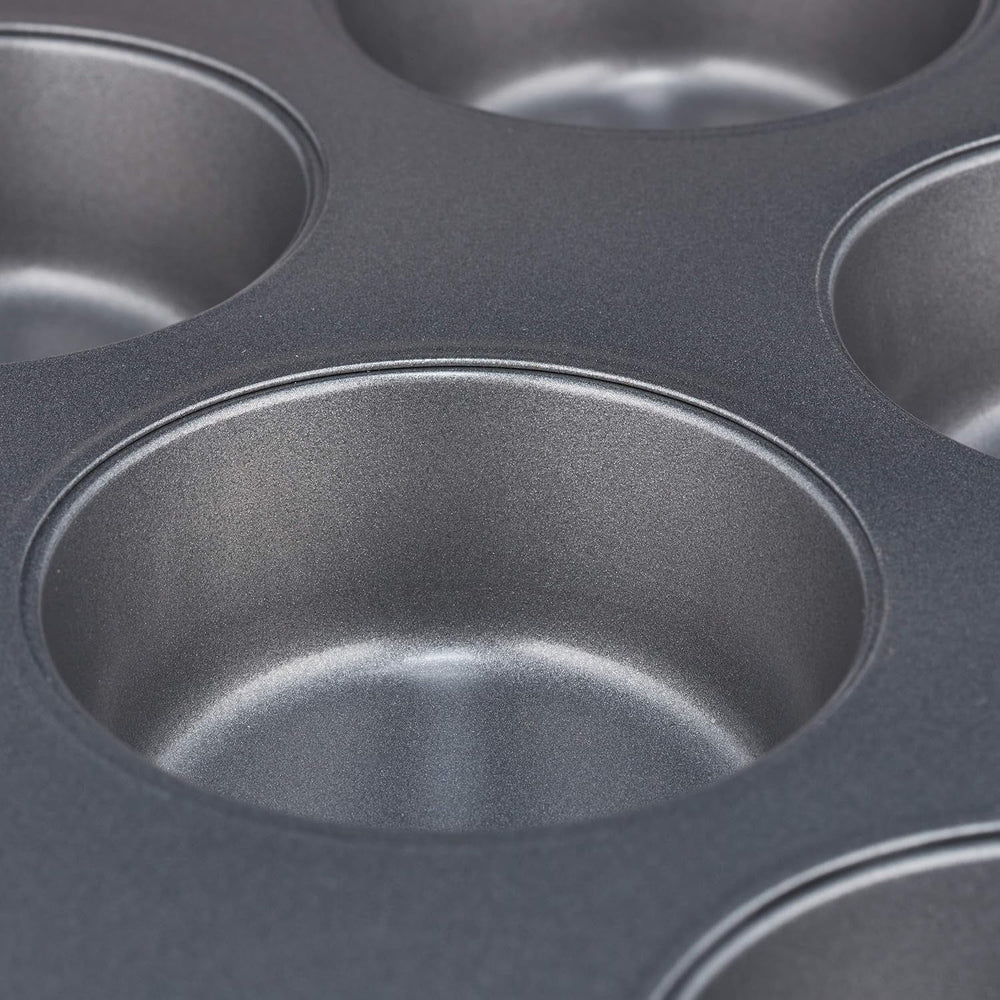 Relaxdays Muffinform, 2Er Set, 12Er Muffinbleche, Antihaftbeschichte, Carbonstahl, Muffins & Cupcakes, Ø 6.5 Cm, Wheat, 10030825 Molds and trays for baking Naty Shop