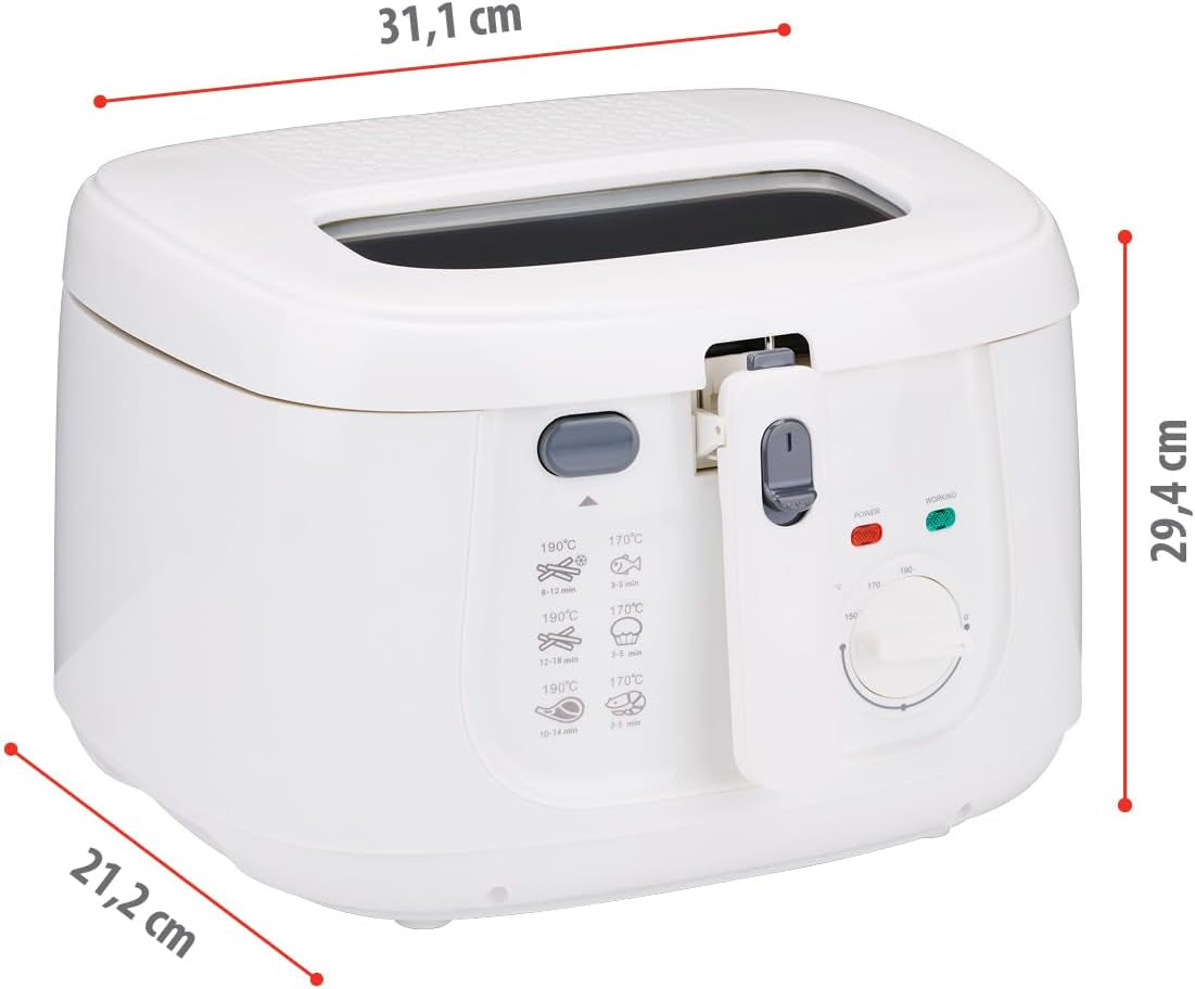 Alpina Deep Fat Fryer 2.5L DF-165, 1800W - Adjustable temperature up to 190°C Appliances Naty Shop