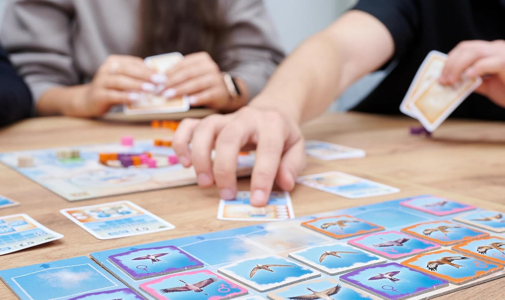 Zoch Above the Clouds - a strategic migratory bird race with maneuver cards, interesting flight formations, smart timing, a board game for strategy enthusiasts and families, children and adults aged 10 and up