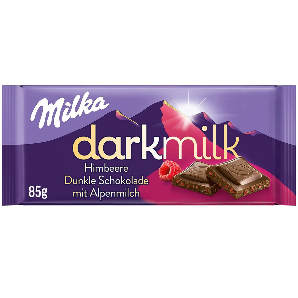 Milka Black Milk – Alpine black chocolate with milk and creamy nougat filling – 85g (pack of 5)