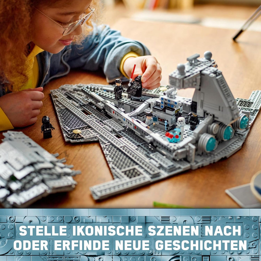 LEGO Star Wars Imperial Star Destroyer, Starship Set, Building Toy, Darth Vader and Cal Kestis Playset, Birthday Gift for Boys, Girls and Fans 75394 Building Sets Besuche den LEGO-Store