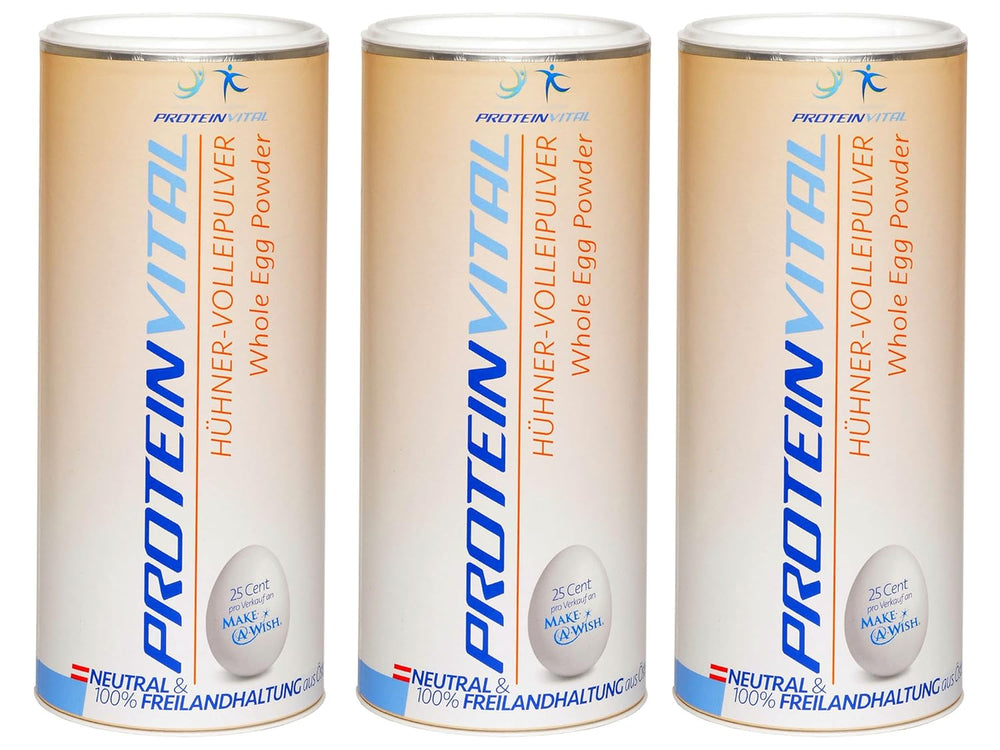 Proteinvital Vollei-Eig-Pulver EIEREI Regional Österreichische Freiland Eier 800g + Anrühr Set, Kraftpapier Doypack mit Zipper